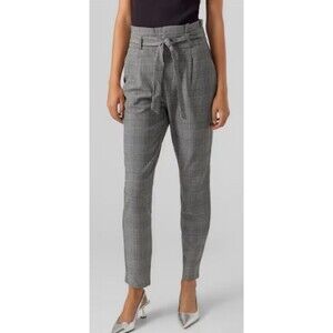 Vero Moda Women's Size 16 Check Paperbag K Curve Pants 36" Waist New with Tags